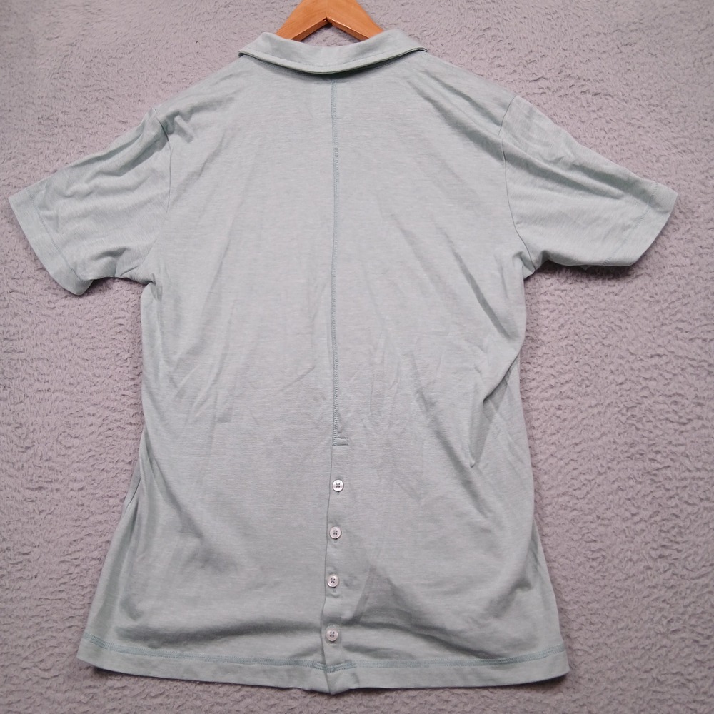 LinkSoul John Ashworth Polo Shirt Womens XL Light Green Button Back Golf Top - Picture 3 of 8